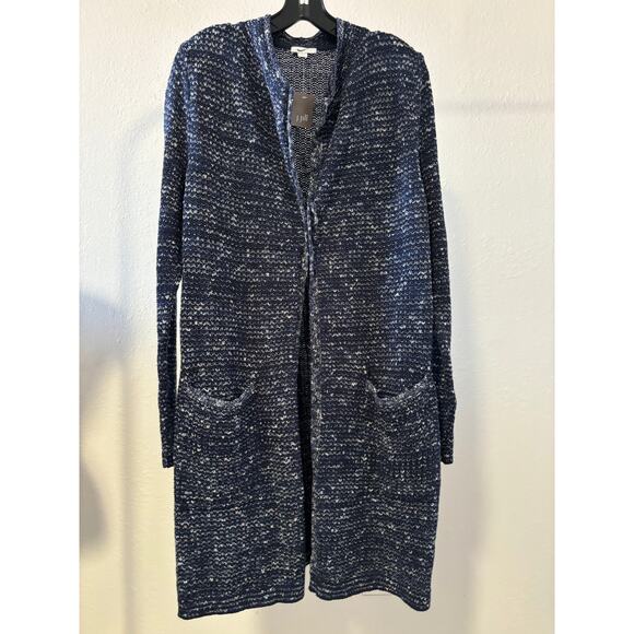 J. Jill Cardigan Sweater Long Line Womens Size Small  Blue Coastal New - Picture 1 of 5
